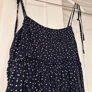 Altar’d State Navy and White polka dot with adjustable straps Size M